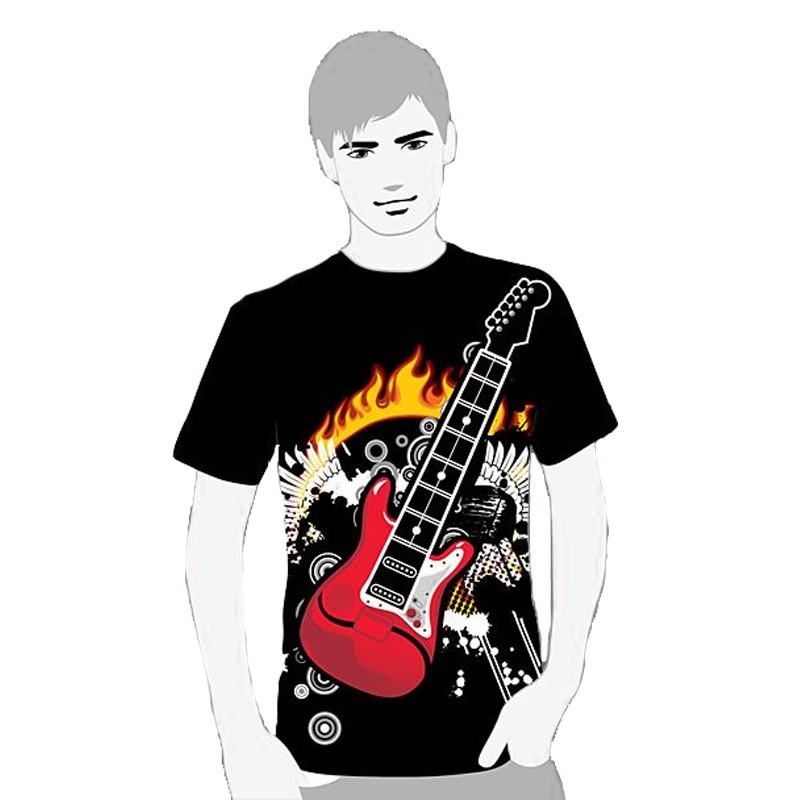 Playable Electric Guitar TShirt Size S