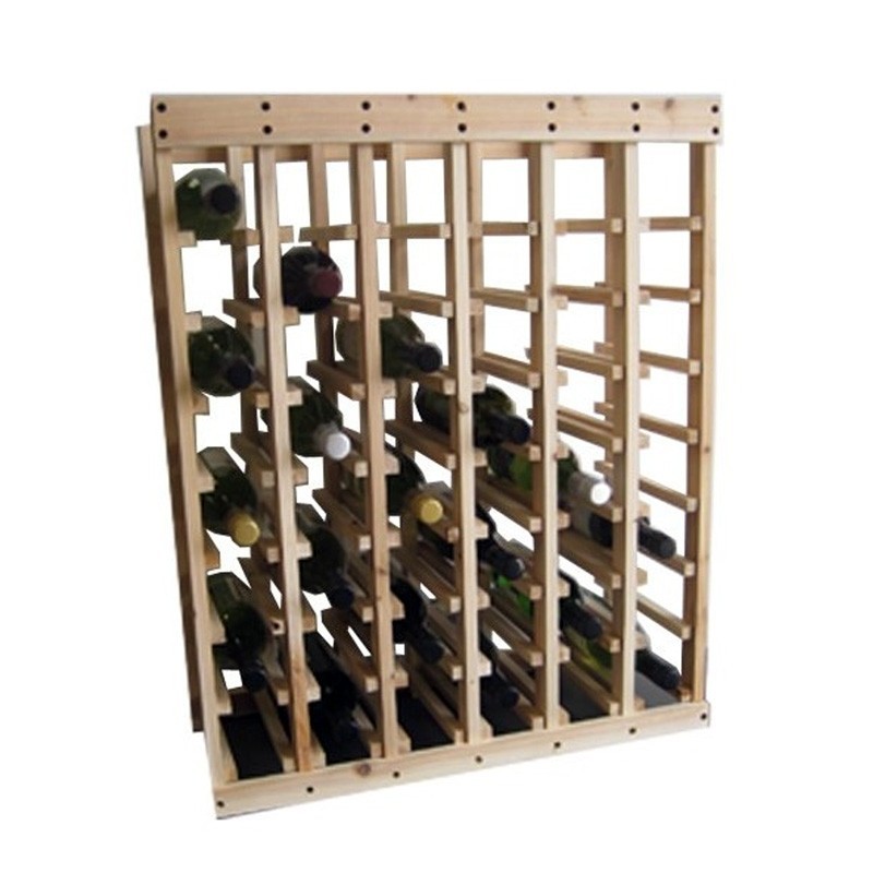 48 Bottle Pine Wood Stackable Wine Rack | DadShop