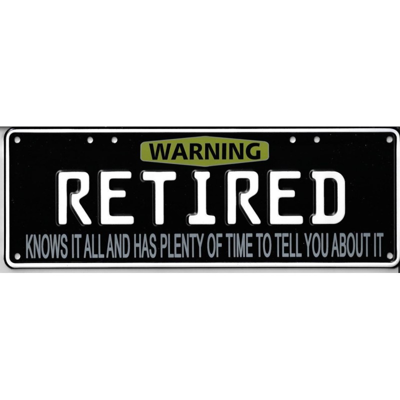 Retired Novelty Number Plate | DadShop